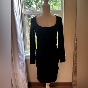 Express Black Long Sleeve Midi Dress Size Small NWT🖤